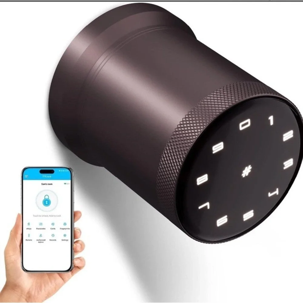 VICMEON Smart Door Knob Keyless Entry LED Keypad Bluetooth Voice Function NIB